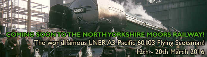 Scotsman's week on the NYMR, March 12-20th, 2016. Periodically the railway hosts steam and diesel galas. Watch out for future events on the NYMR web-site