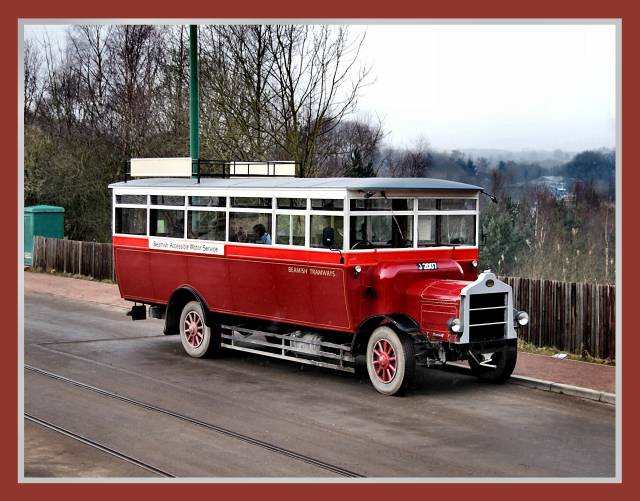 Barry Miller shot of an Edwardian (early 1900s) period single-decker omnibus