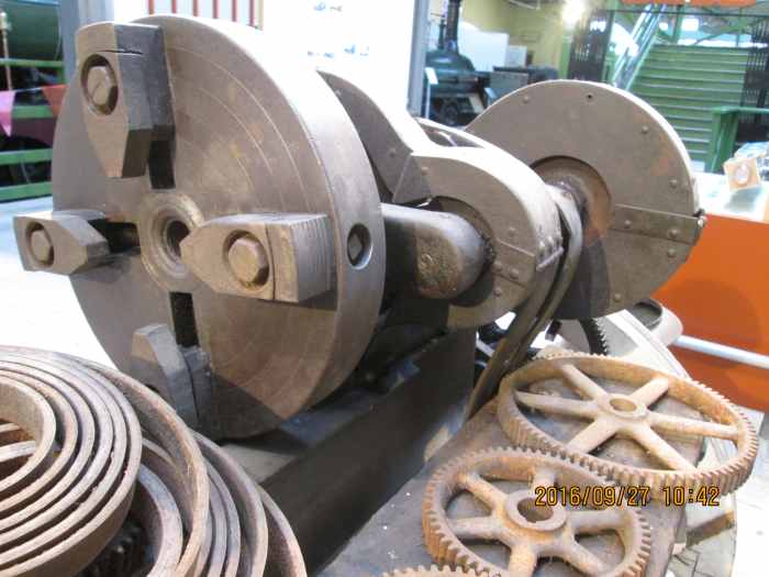The 'gripping' end of the lathe, not needed to re-set for every task when you've got several set for the same work en masse