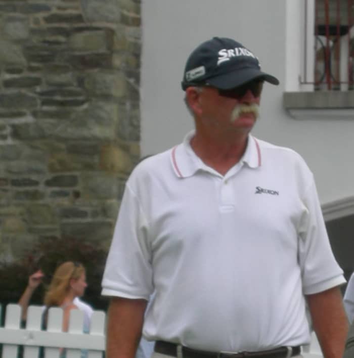 Caddie Mike "Fluff" Cowan - is still not sure why Tiger ditched him, but I have an idea, Fluff is a squeaky clean boy-scout.