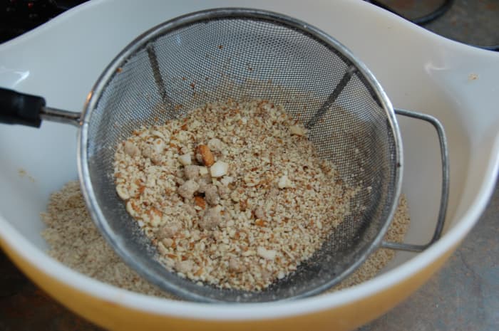 In this picture, you can see the almond butter starting to form in chunks, I will use the leftover chunks in breakfast muffins