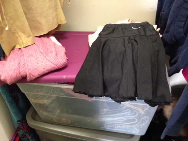 Clothing is one of my personal weaknesses. I love to shop at thrift stores and find gently used clothing to resell on Ebay. The closets are overflowing with clothes.