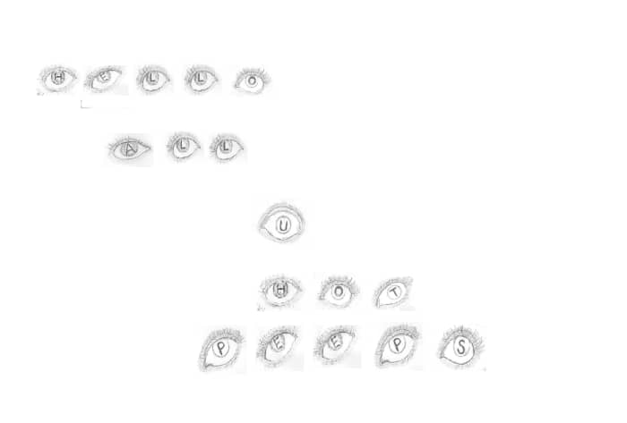 Result of the font created from the artwork above. If you can't read it it says: "hello all u HOT PEEPS." Don't ask me what that means.