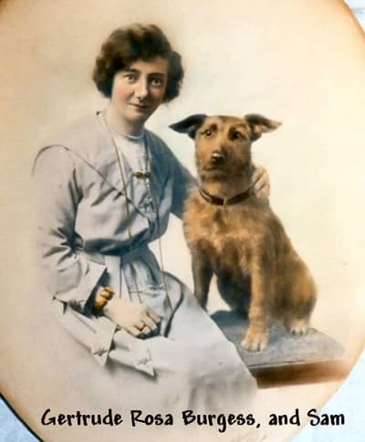 Artist, Gertrude Rosa Burgess 1874-1958 who painted the Tole Painting on glass featured in this article