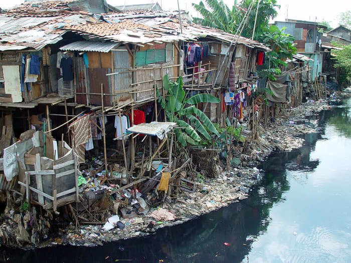 In stark contrast, while Jakarta, Indonesia can be classed as a developed city, it still retains large areas of slums.