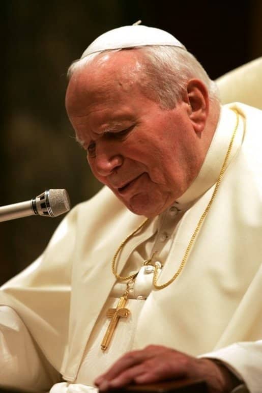 Pope John Paul II served from 1978 to 2005. This photo was taken when he was honored with the Medal of Freedom in 2004.