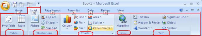 The Insert Tab of Microsoft Excel 2007 - HubPages