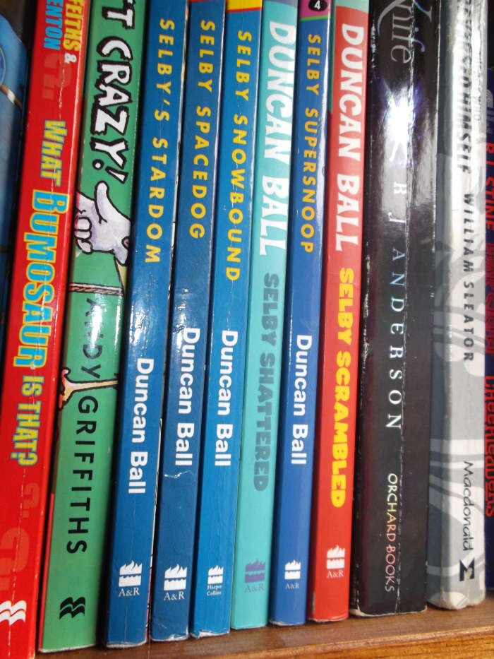 Selby is a dog. There are lots of books in the Selby series. My daughter only owns a few, but read the entire series courtesy of the local library.