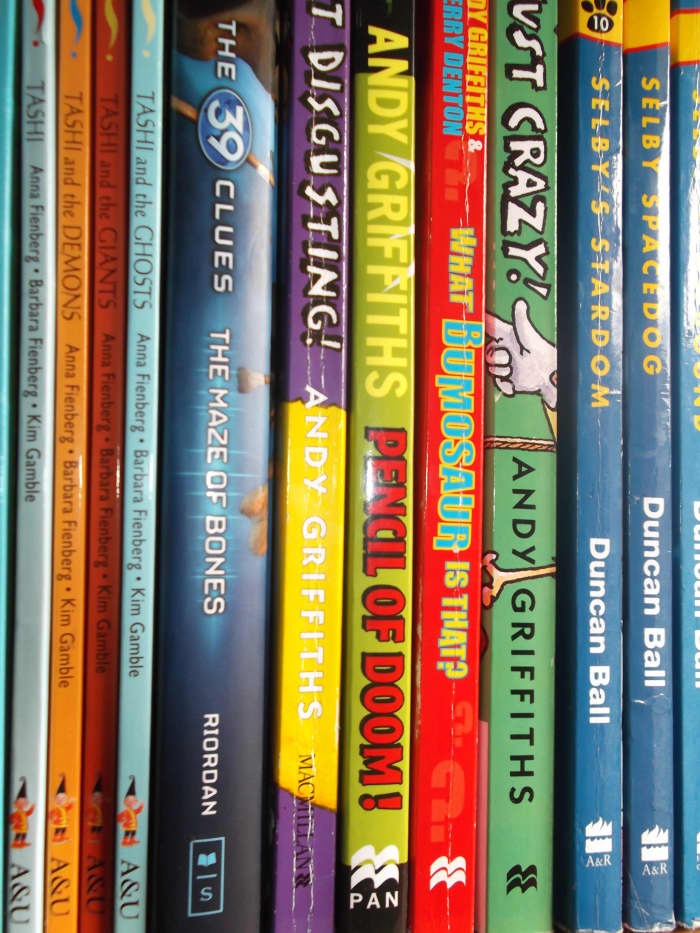 Andy Griffiths has the best titles, and kids love looking for words that sound funny and rude. That's reason enough to open the books and read!