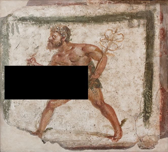 This is Priapus - An extremely over endowed and likely frustrated Roman God. Believers used to rub him for luck - seriously.