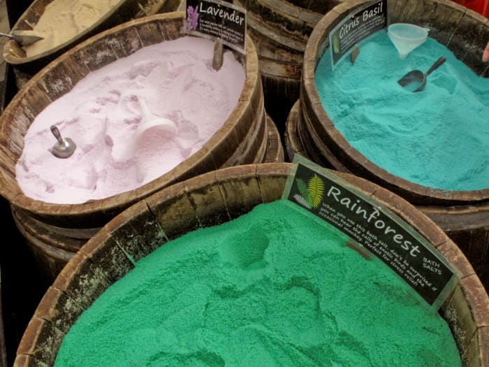 bath salts are an ideal way to introduce both essential oils and base oil for maximum therapeutic benefits.