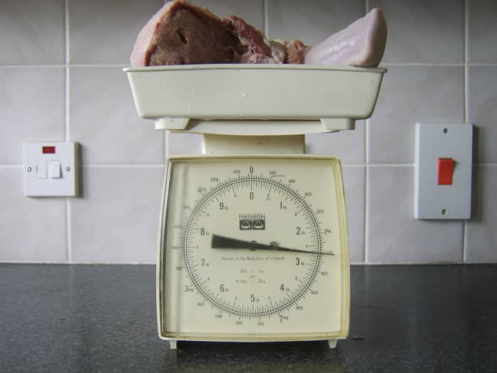 Ox tongue should be cooked for one hour per pound of weight, so weighing it allows you to see the cooking time at a glance. This means you can get it cooking and go away and leave it to its own devices for the prescribed period of time