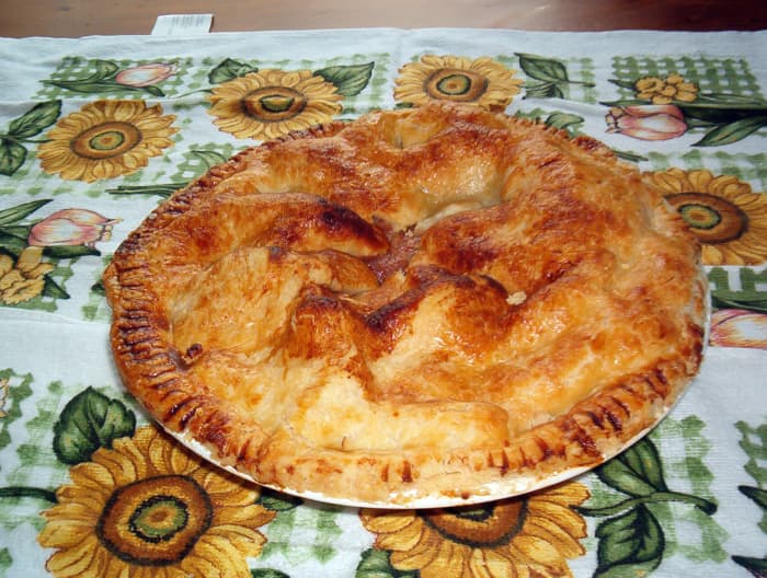 Apple pie-- we must have apple pie in the fall. This one was baked by my young son & budding chef.
