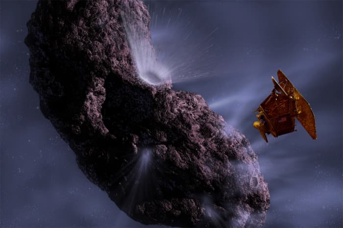 NASA wanted to find clues to the formation of the solar system and more about the structure and composition of comets by crashing a bolt of copper into the comet Tempel 1. The resultant deep crater in its mantle or upper crust has allowed scientists