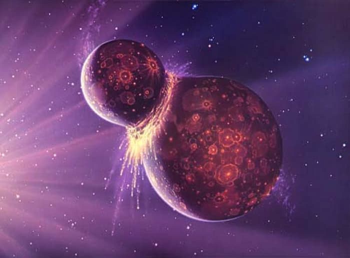 How was the Moon created? There have been several origins proposed, but the current favorite in the scientific community is known as the giant impact hypothesis: the blasting out of a cloud of debris that collected into the Moon.