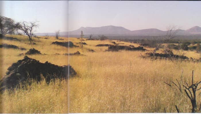 The Vast Expanse of ruined city near Rustenburg, South africa. this is one of the lost cities that were identified, covering about 10,000 km square - larger than modern Johannesburg or Los Angeles. All the stones were brought from elsewhere