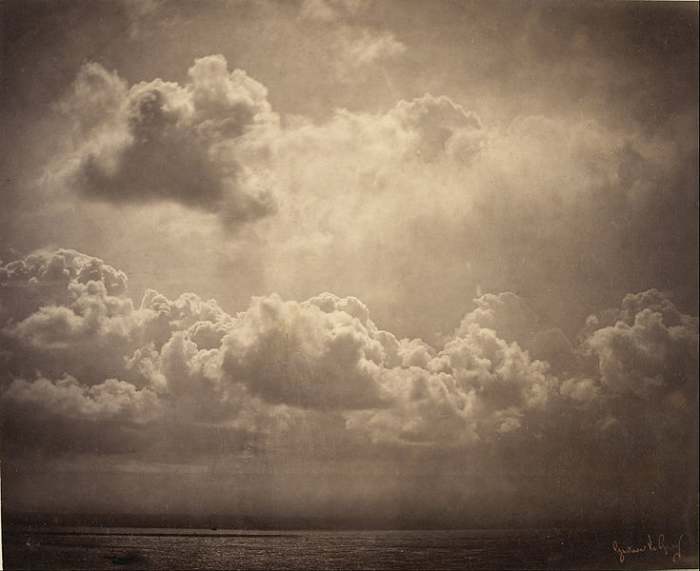 Another black and white image of Gustave Le Gray's work. It is so beautiful. Also, I love the perspective, etc. Albumen print.
