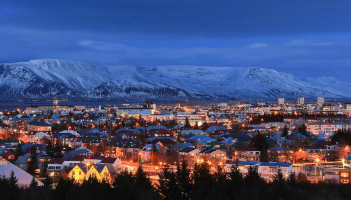 Reykjavik, the capital of Iceland is the world's northernmost national capital situated at roughly 64 Degrees North and 21 Degrees West. Iceland is one of the world's northernmost countries to use UTC as standard time throughout the year without DST