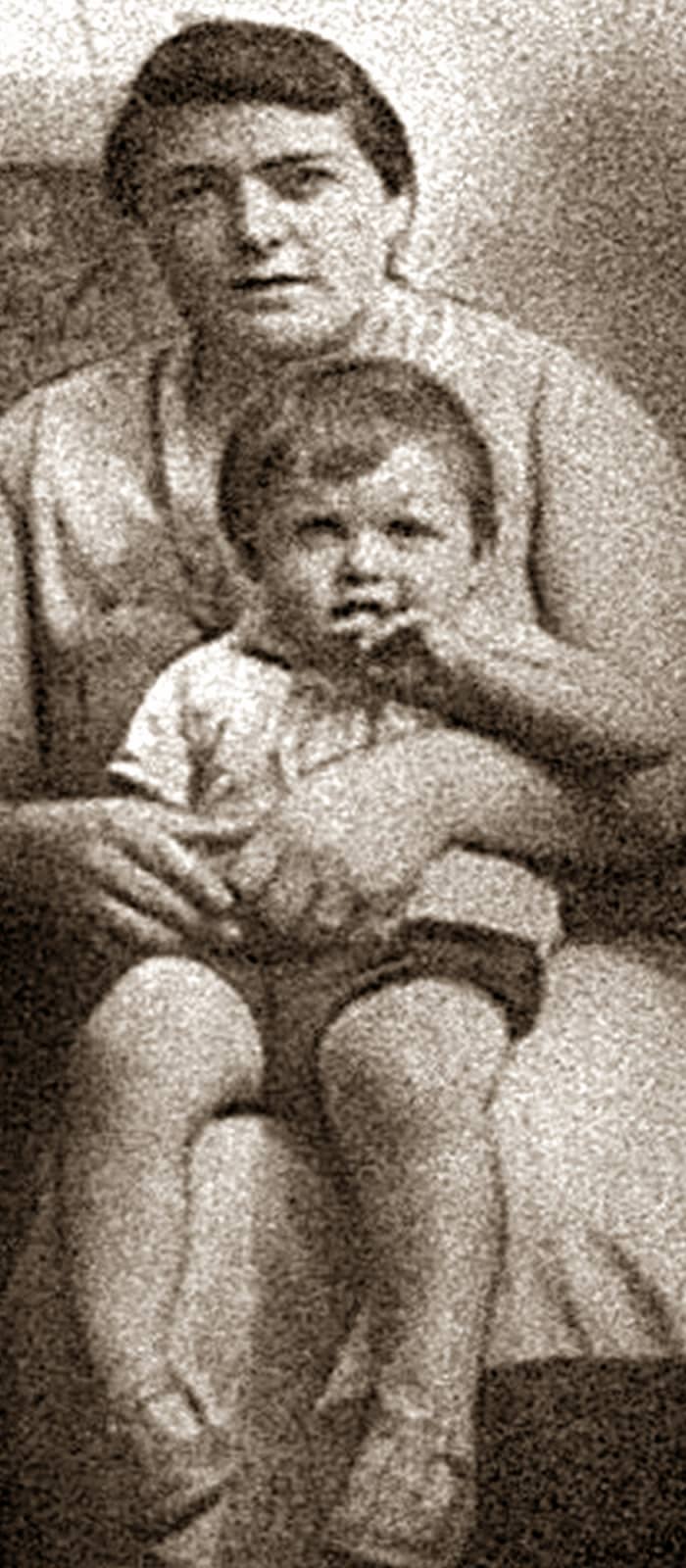 My grandma Ivy Trigg (nee Garnham) as a young mum with her youngest child, my uncle Ken, who developed scarlet fever as a youngster.