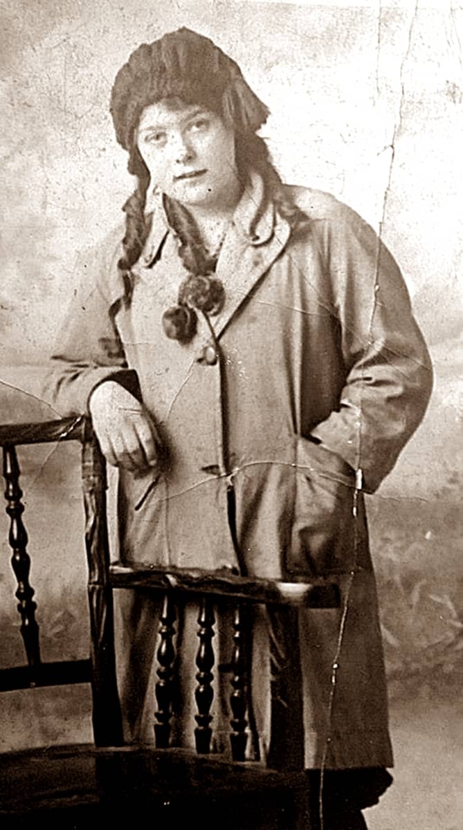 My grandma Ivy Trigg (nee Garnham) in her youth in a studio photograph. She was about 12 years old here.