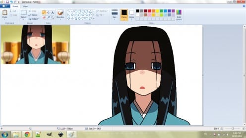 I confess, I cheated a little here with the colors, using the Color Picker Tool to pick the colors directly from the reference image.