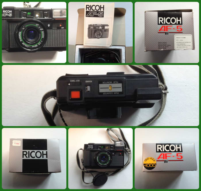 Made in the early 1980s the Ricoh AF-5, it was a sophisticated well-made point and shoot auto-focus compact camera for 35mm film with an integral flash and auto-focus, and was manufactured exclusively by the Ricoh Camera Company.