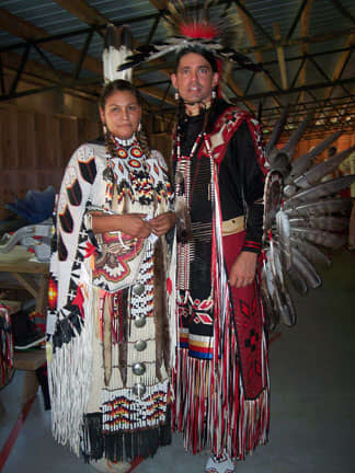 Head Lady Dancer, Siouxsan Robinson (Lakota Blackfoot), & Head Man Dancer, Charles Robinson (Choctaw)