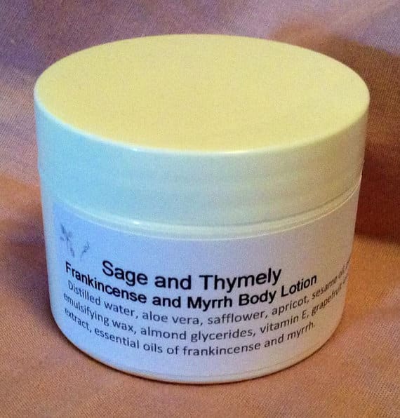 Frankincense essential oil, myrrh essential oil, safflower oil, apricot seed oil, sesame seed oil, plant emulsifying wax, almond oil, vitamin E, grapefruit seed extract