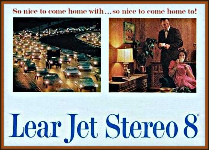 William Lear was able to convince the automobile executives in the United Sates to install these 8 track players in the dashboards of cars like the Ford Mustangs and fearless Fair lanes.