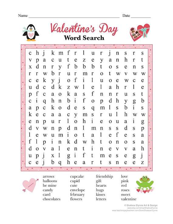 Free Valentine Printable Games For Kids - HubPages
