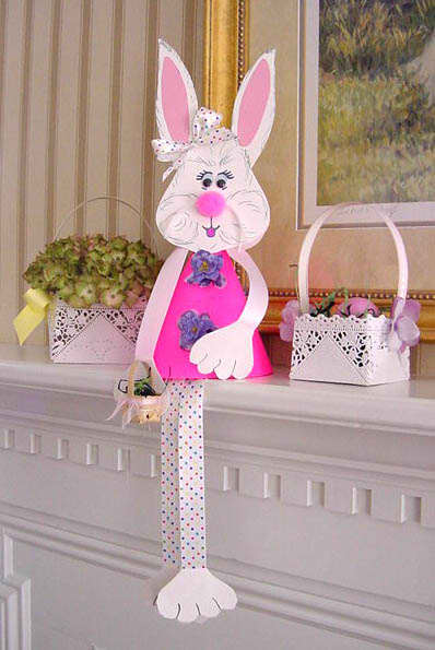 This is a beautiful Easter Bunny craft project that will give you a keepsake decoration to use year after year. Isn't this bunny gorgeous?