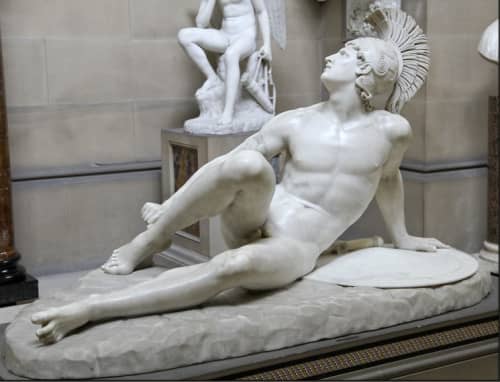 The Wounded Achilles - Filippo Albacini (1825). Chatsworth House, Derbyshire - Great Britain. Achilles is an example of who the Ancient Greeks perceived as a 'hero'
