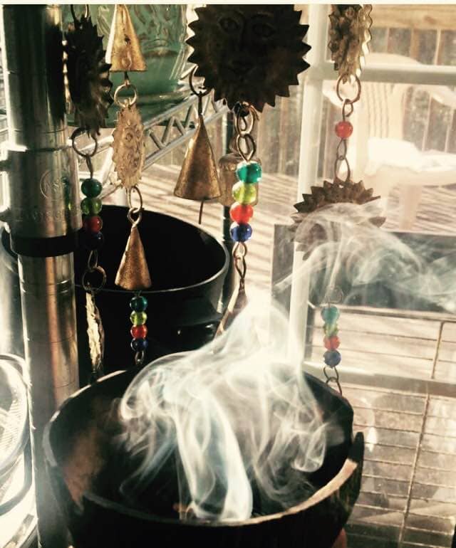 White sage is a dried herb used to banish negativity in the home and the mind.
