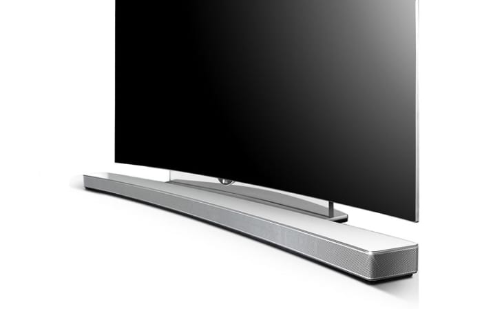 The LG LAS855M is a curved sound bar that features 4.1 channel audio and pumps out sound at 360 watts.