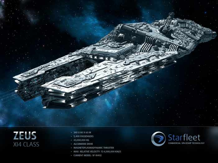 This carrier type spacecraft, possible designed by William Tompkins, shows the capabilities the SSP has to travel inside and outside our solar system.