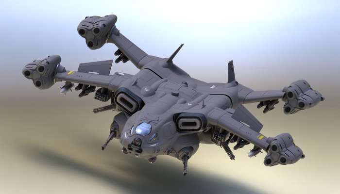 Although just a model this image captures some of the SSP technology used by the Mars Defense Force.
