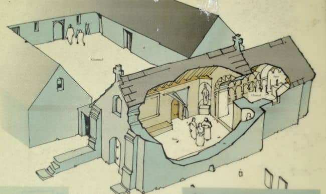 The Earl's hall and church, Birsay, Orkney, where Magnus' corpse was first interred before being translated to the cathedral at Kirkwall