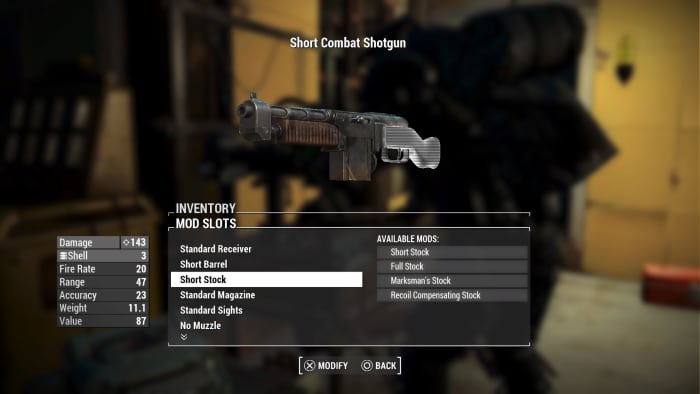 The Short Combat Shotgun only bears a few unique features versus its cousin, the Double Barrel Shotgun.