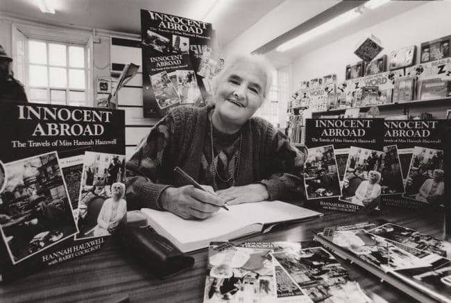 At a book signing after her "Innocent Abroad" tour, including an audience with an admiring Pope