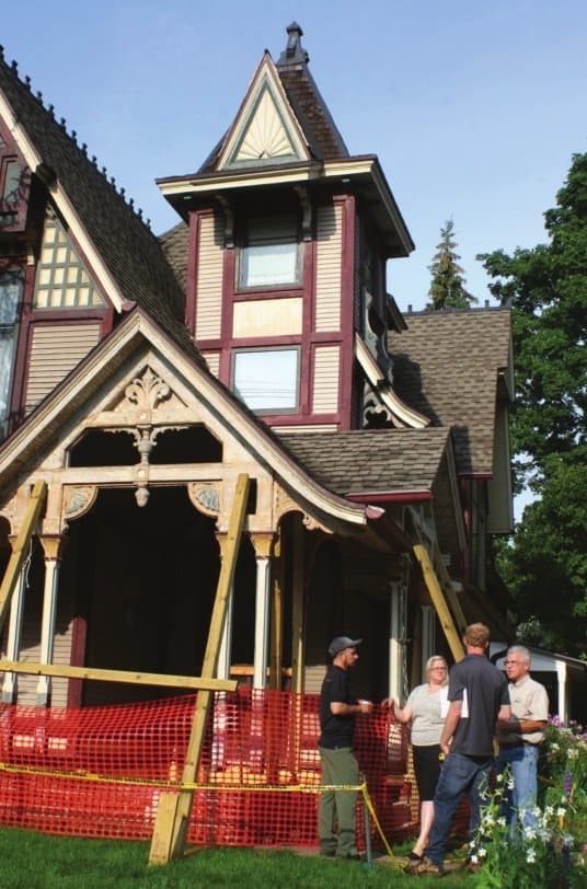 Moon's later house on Huron Street, showing both Queen Anne and Stick styles