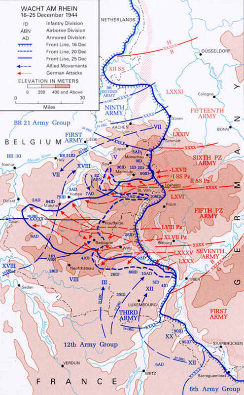 The Germans code named their attack in the Ardennes "Watch on the Rhine" to not alert Allied Generals of a potential attack.