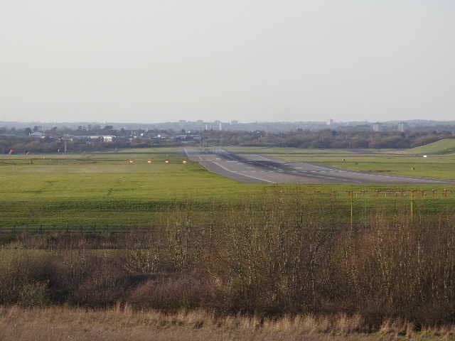 The meadows beyond the Farm are a plane spotters' dream, as they afford unobstructed views of Birmingham Airport.