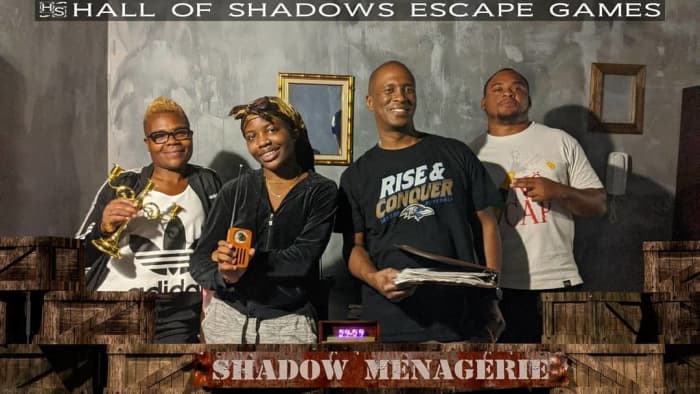 The West Side Scrapers tried but failed to escape the evil forces inside the SHADOW MENAGERIE. #hallofshadows #escaperoom #shadowmeagerie #inlandempire