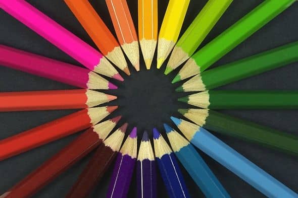 Photo Credit: Michael Maggs - coloured pencils photo (Wikimedia). Adult coloring pages look great when you use colored pencils