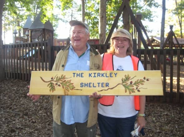 Kirkley Shelter at Veterans Park Thank you to Ed and Davie Kirkley - On October 15, 2011 Friends of the Park named Shelter 3 in honor of the Kirkleys for all the work they have done for our Veterans Park.