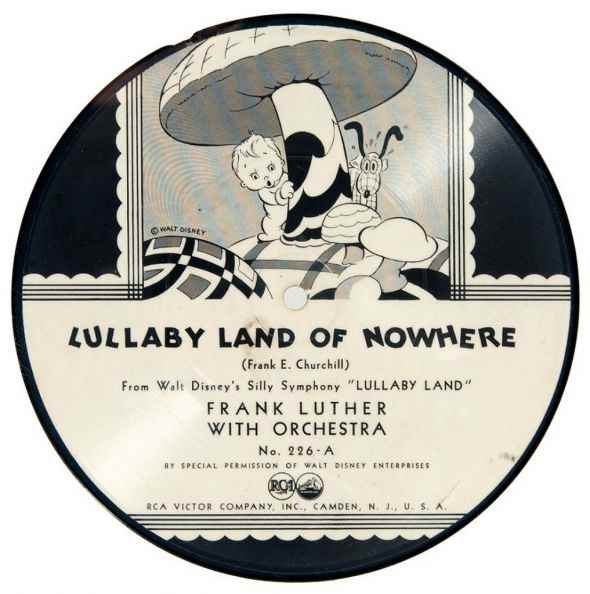 Frank Luther and His Orchestra Silly Symphony Lullaby Land "Lullaby Land of Nowhere" RCA Victor 226-A 7" 78 rpm Shellac Record 1934