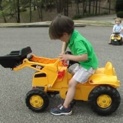 A perfect ride on toy for a little boy who loves to build and pretend that he is a construction worker.