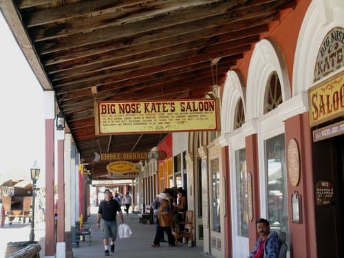 Close Up Of The Saloon That Belonged To Big Nose Kate. Her ghost is seen often on the front porch of the saloon.