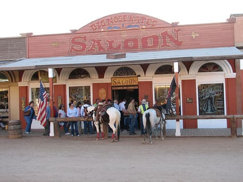 Big Nose Kate's Saloon where ghosts are still said to roam the location. Big Nose Kate is often seen on the front porch.