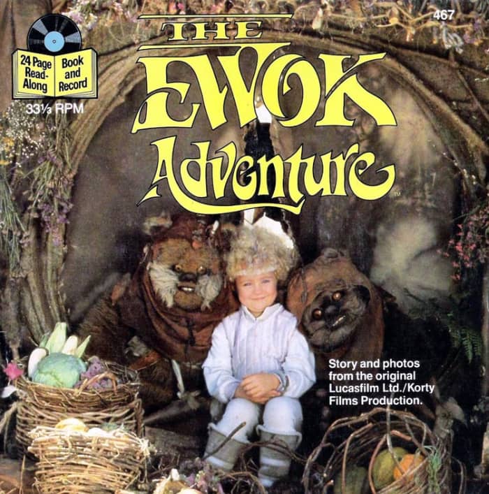 Star Wars "The Ewok Adventure" Buena Vista Records 467 7" Vinyl US Pressing (1984) 33 1/3 rpm w/ 24 Page Read Along Book